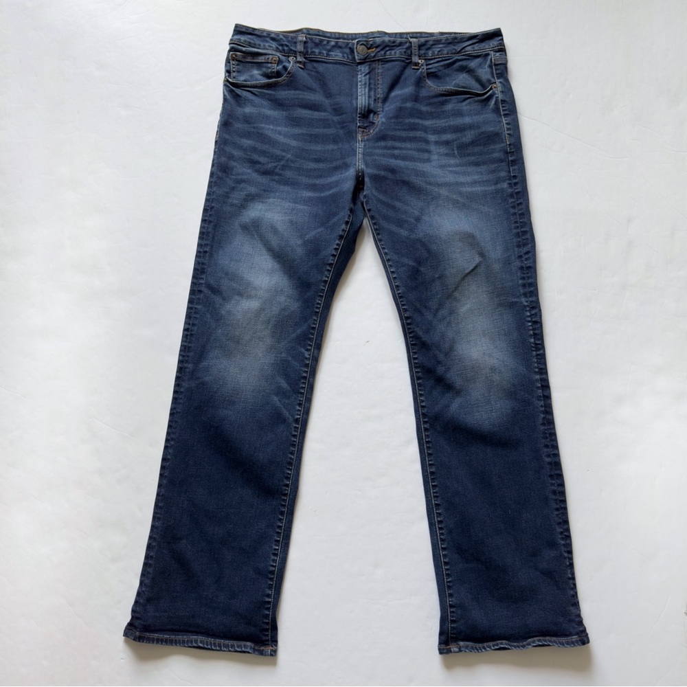 American Eagle Original Boot Jeans Mens 38x32 Stretch Medium Wash Denim Mid Rise